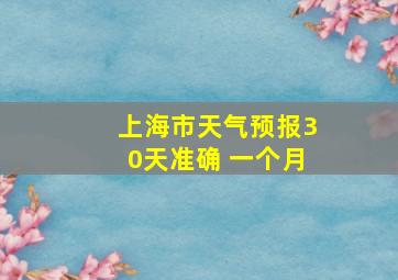 上海市天气预报30天准确 一个月